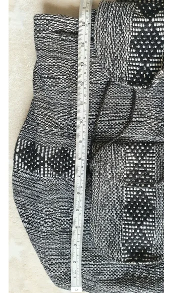 Handmade Backpack black and white - Picture 3 of 6